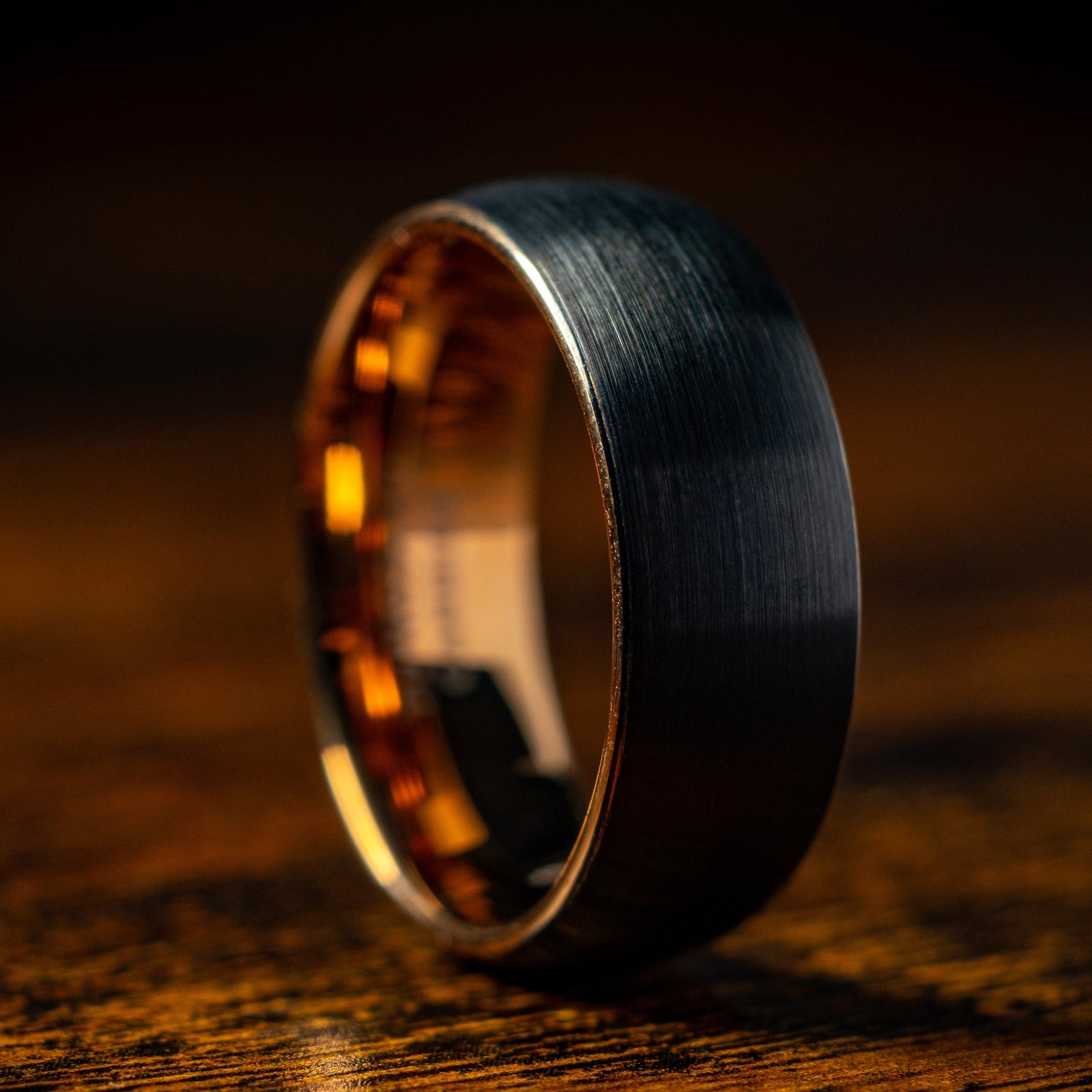 Rose Gold X Black Tungsten Ring