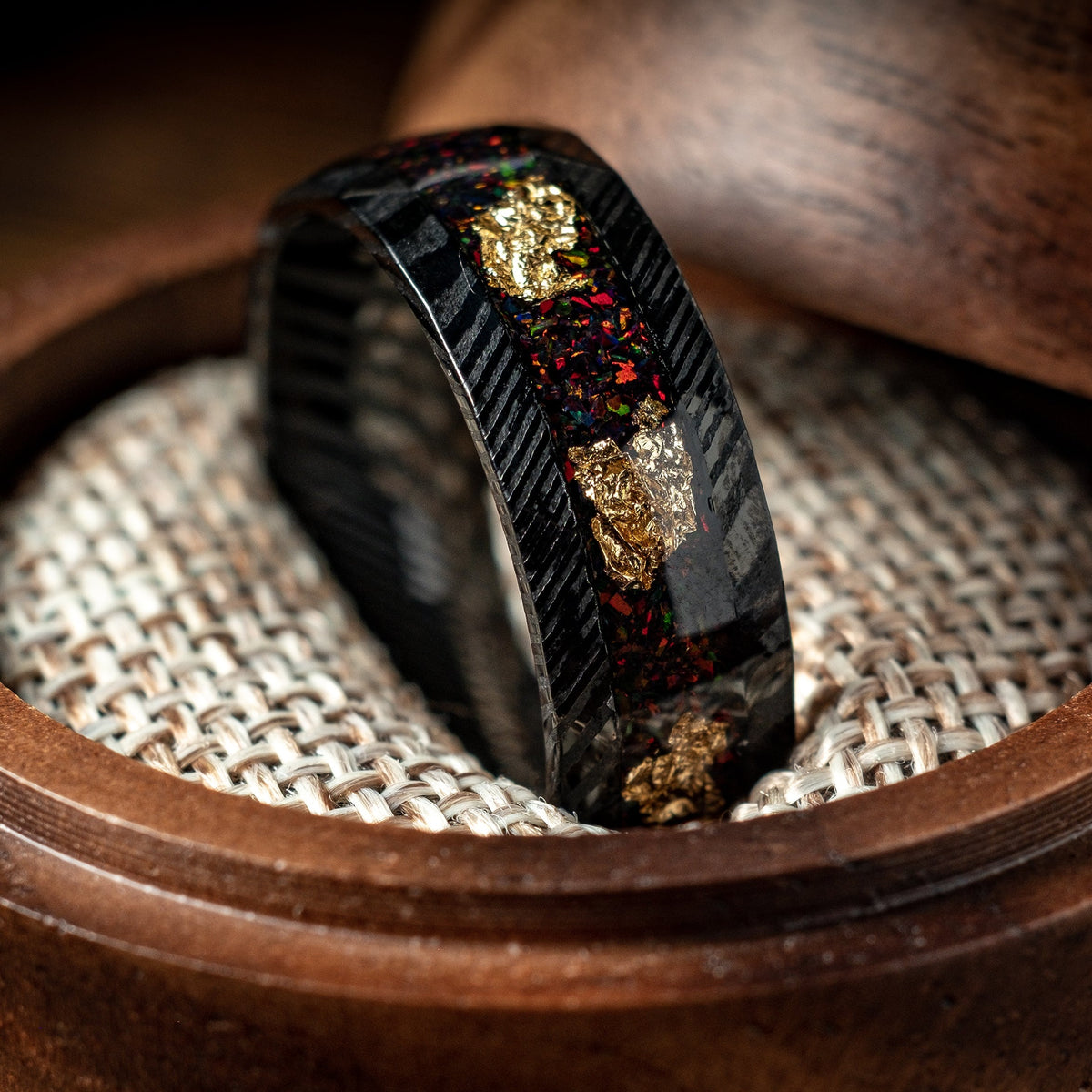 damascus man wedding band