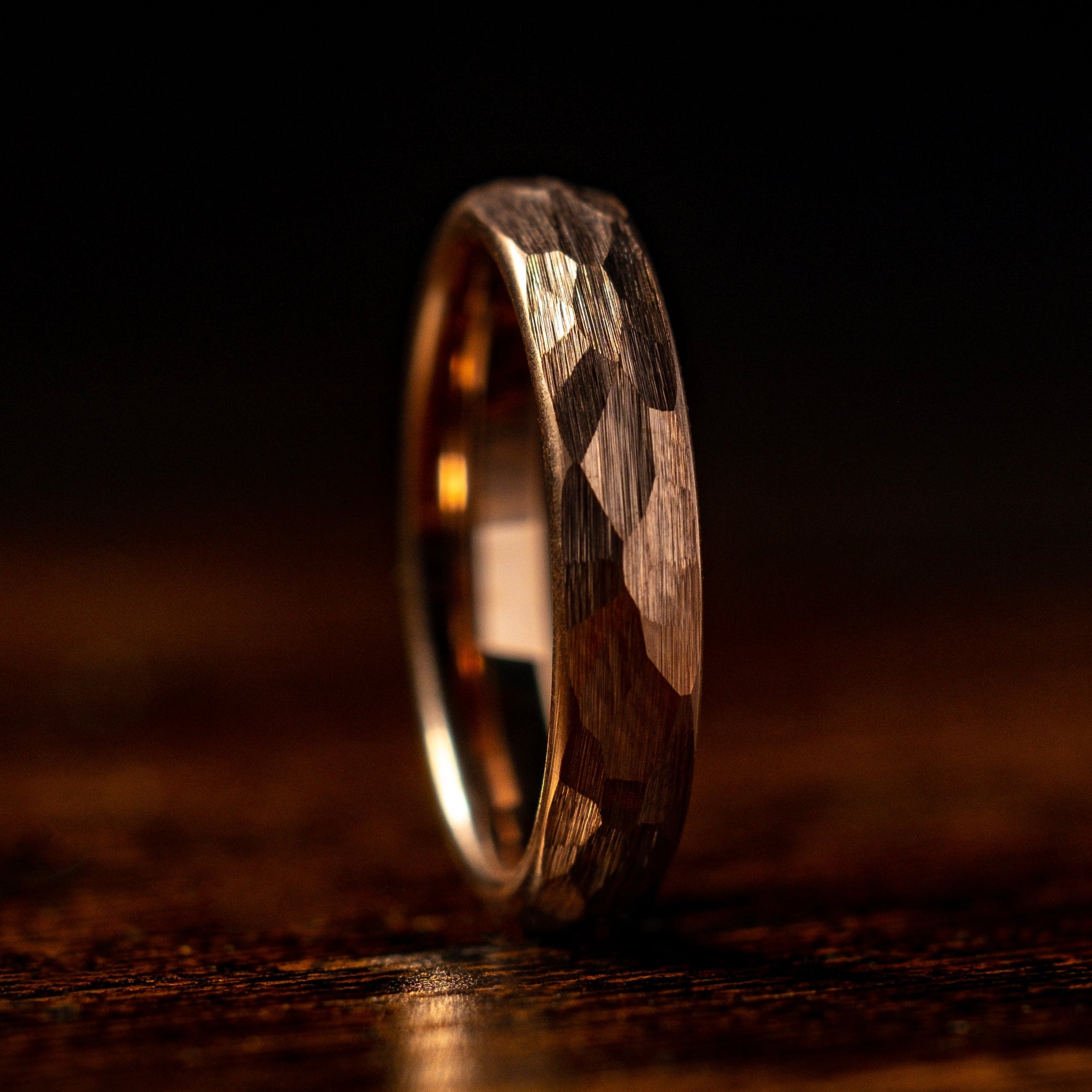 Hammered Rose Gold Ring