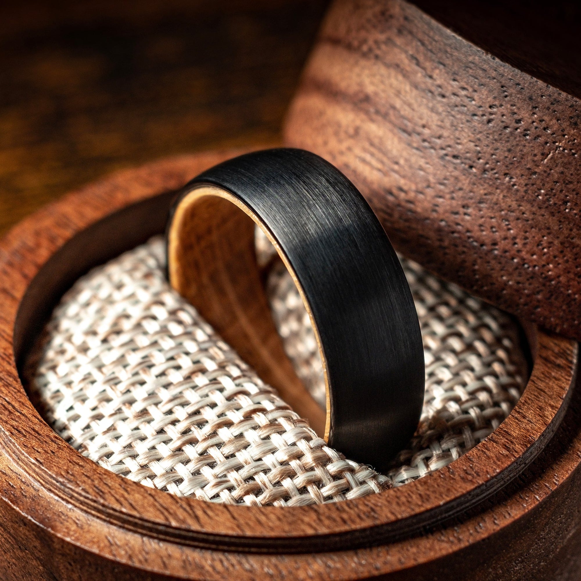 Oak X Black Tungsten Ring