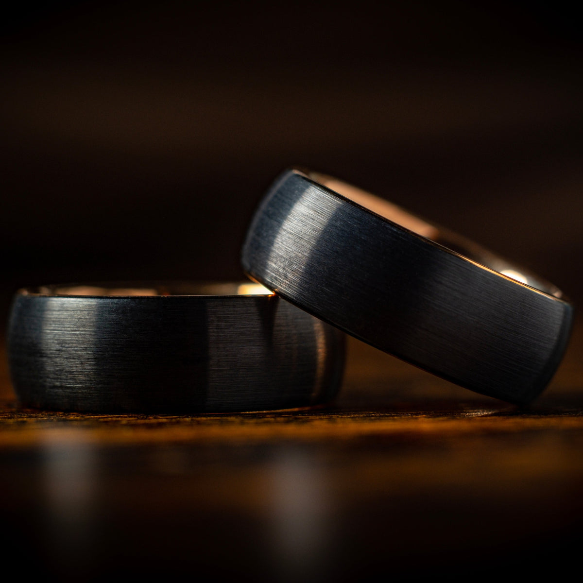 Rose Gold X Black Tungsten Ring