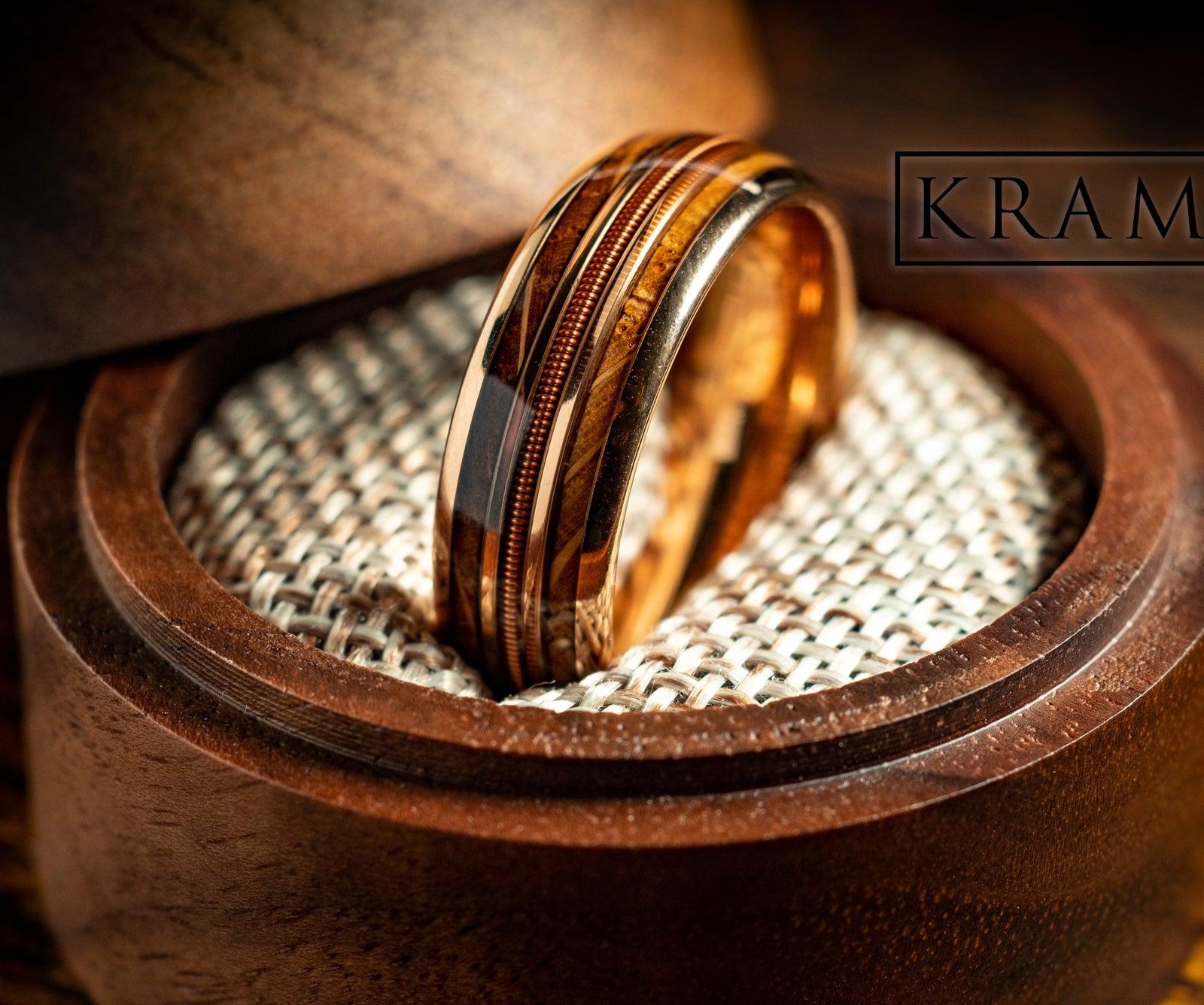 Rose Gold X Guitar String Ring Rings By Krama